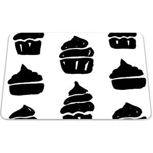 Bonamaison, Muismat, rechthoekig, digitaal bedrukt, antislip onderkant, voor kantoor en thuis, afmetingen: 22 x 18 cm