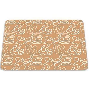 Bonamaison, Muismat, rechthoekig, digitaal bedrukt, antislip onderkant, voor kantoor en thuis, afmetingen: 22 x 18 cm