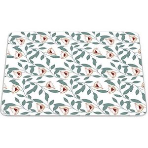 Bonamaison, Muismat, rechthoekig, digitaal bedrukt, antislip onderkant, voor kantoor en thuis, afmetingen: 22 x 18 cm