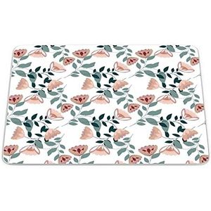 Bonamaison, Muismat, rechthoekig, digitaal bedrukt, antislip onderkant, voor kantoor en thuis, afmetingen: 22 x 18 cm