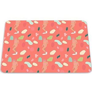 Bonamaison, Muismat, rechthoekig, digitaal bedrukt, antislip onderkant, voor kantoor en thuis, afmetingen: 22 x 18 cm