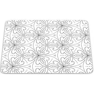 Bonamaison, Muismat, rechthoekig, digitaal bedrukt, antislip onderkant, voor kantoor en thuis, afmetingen: 22 x 18 cm