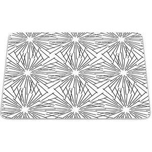 Bonamaison, Muismat, rechthoekig, digitaal bedrukt, antislip onderkant, voor kantoor en thuis, afmetingen: 22 x 18 cm