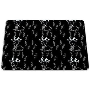 Bonamaison, Muismat, rechthoekig, digitaal bedrukt, antislip onderkant, voor kantoor en thuis, afmetingen: 22 x 18 cm