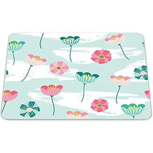 Bonamaison, Muismat, rechthoekig, digitaal bedrukt, antislip onderkant, voor kantoor en thuis, afmetingen: 22 x 18 cm
