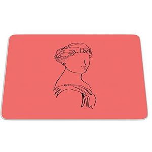 Bonamaison, Muismat, rechthoekig, digitaal bedrukt, antislip onderkant, voor kantoor en thuis, afmetingen: 22 x 18 cm
