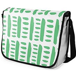 Bonamaison Digitaal bedrukte Messenger schooltas met zwarte riem voor studenten, crossbody tas, koerierstas, schoudertas voor kinderen, meisjes, jongens, maat: 29x36 cm