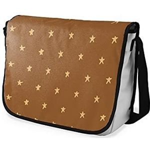 Bonamaison Digitaal bedrukte Messenger schooltas met zwarte riem voor studenten, crossbody tas, koerierstas, schoudertas voor kinderen, meisjes, jongens, maat: 29x36 cm