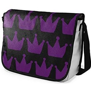 Bonamaison Digitale print, messenger tassen met zwarte armband voor studenten, schooltassen voor meisjes en jongens, schoudertas, schooltas voor scholen, grootte: 29 x 36 cm