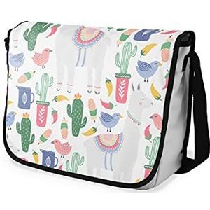 Bonamaison Digitaal bedrukte schoudertas met zwarte armband voor scholieren, schooltassen voor meisjes en jongens, schoudertas, terug naar school, grootte: 29 x 36 cm