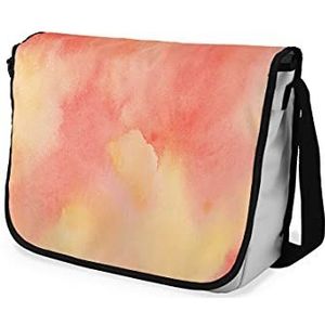 Bonamaison Digitaal bedrukte Messenger schooltas met zwarte riem voor studenten, crossbody tas, koerierstas, schoudertas voor kinderen, meisjes, jongens, maat: 29x36 cm