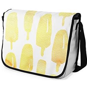 Bonamaison Digitaal bedrukte Messenger schooltas met zwarte riem voor studenten, crossbody tas, koerierstas, schoudertas voor kinderen, meisjes, jongens, maat: 29x36 cm
