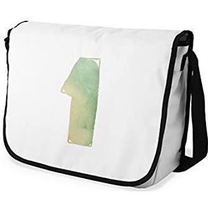 Bonamaison Digitaal bedrukte Messenger schooltas met zwarte riem voor studenten, crossbody tas, koerierstas, schoudertas voor kinderen, meisjes, jongens, maat: 29x36 cm