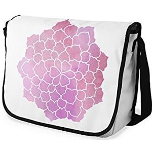 Bonamaison Digitaal bedrukte Messenger schooltas met zwarte riem voor studenten, crossbody tas, koerierstas, schoudertas voor kinderen, meisjes, jongens, maat: 29x36 cm