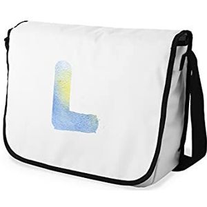 Le Jardin du Lin Schoudertas Messenger digitale print met zwarte riem voor meisjes en jongens, schoolkinderen, messenger bag voor studenten, schoudertas, 29 x 36 cm