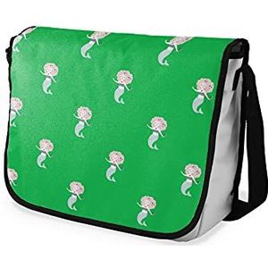 Bonamaison Digitaal bedrukte boodschapper schooltas voor studenten, cross-body tas, koerierstas, schoudertas voor kinderen, meisjes, jongens, maat: 29x36 cm