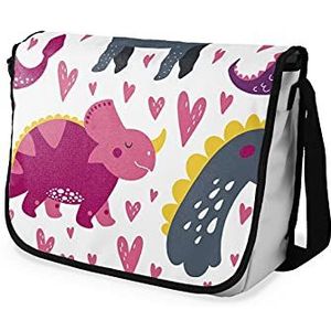 Bonamaison Digitaal bedrukte boodschapper schooltas voor studenten, cross-body tas, koerierstas, schoudertas voor kinderen, meisjes, jongens, maat: 29x36 cm