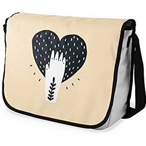 Bonamaison Digitaal bedrukte boodschapper schooltas voor studenten, cross-body tas, koerierstas, schoudertas voor kinderen, meisjes, jongens, maat: 29x36 cm
