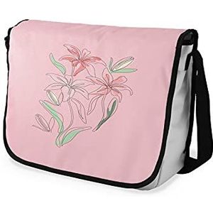 Le Jardin du Lin Messenger Schoudertassen voor meisjes en jongens, digitale print, schooltas, messenger tas voor studenten, schoudertas, grootte: 29 x 36 cm