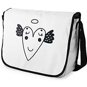 Bonamaison Digitaal bedrukte boodschapper schooltas voor studenten, cross-body tas, koerierstas, schoudertas voor kinderen, meisjes, jongens, maat: 29x36 cm