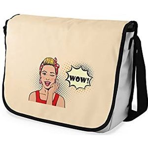 Bonamaison Digitaal bedrukte boodschapper schooltas voor studenten, cross-body tas, koerierstas, schoudertas voor kinderen, meisjes, jongens, maat: 29x36 cm