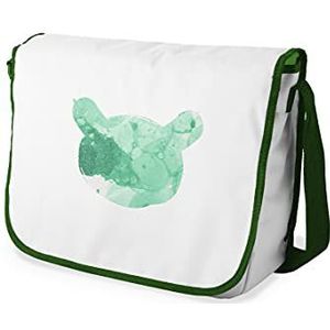 Le Jardin du Lin Schooltas schooltas digitaal bedrukt met kakikleurige riem voor meisjes jongens schoolrugzak schooltas schoudertas 29 x 36 cm, Meerkleurig, Messenger schooltas voor meisjes en jongens