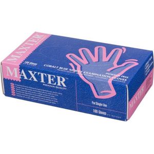 Wegwerp handschoen - Maxter Gloves - Huishoud handschoen Wegwerp - Nitril handschoen Ongepoederd - Blauw maat XL