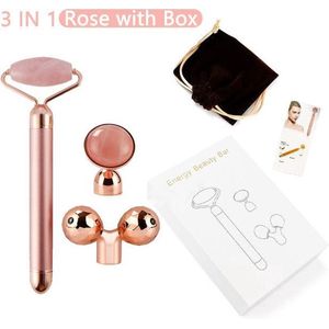 Jade Roller met Rosé Quartz steen – Gezichtsmassage - Gezichtsroller