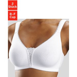 Petite fleur - Soft-bh - Wit - Set van 2 - Zonder Beugels met Kanten Details
