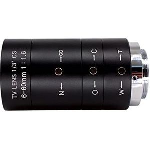 1.3MP 6-60mm Handmatige Zoom Focus CS Mount 1/3 Inch I_R C_CTV Lens voor Beveiligingscamera BOX