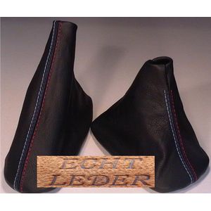 ECHT Leder pookhoes BMW E46 M Stiksels bouwjaar 1997-2006 met Handremhoes