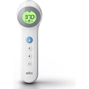 BraunBraun 3-in-1 no touch Thermometer BNT400 - Voorhoofd - Koortsthermometer - Infrarood Lichaamsthermometer