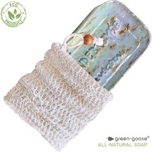 green-goose Natuurlijke Zeep | Met Zeepzak | Lavendel | Made in Europe | Duurzaam | Biokatoen Zeepzakje