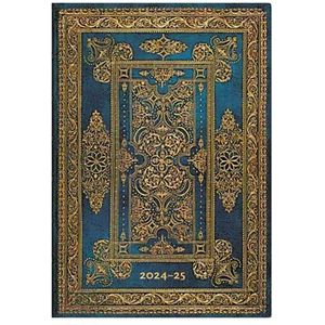 Luxe Design- Blue Luxe (Luxe Design) Maxi 12-month Vertical Hardback Dayplanner 2025 (Elastic Band Closure)