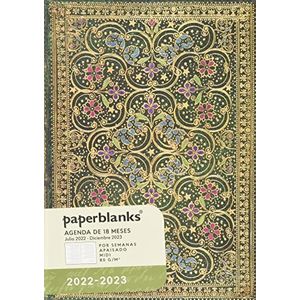 Paperblanks Flexis agenda voor 18 maanden, zachte omslag, 2022-2023, liggend formaat, midi (125 x 175 mm)