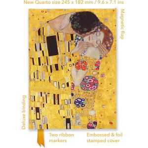 Flame Tree Quarto Notebook- Gustav Klimt: The Kiss (Foiled Quarto Journal)
