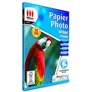 Fotopapier, fotopapier, 13 x 18 cm, fotopapier, printerpapier, fotodruk, fotopapier, glanzend professioneel fotopapier, formaat 13 x 18 cm, 255 g/m², 50 vellen