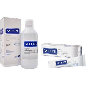 Vitis Whitening Tandpasta + Mondwater 1 pakket