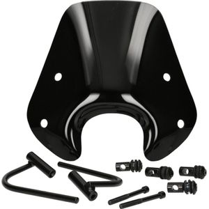 Windscherm Piaggio Zip scooter - laag windscherm glans zwart | inclusief beugels