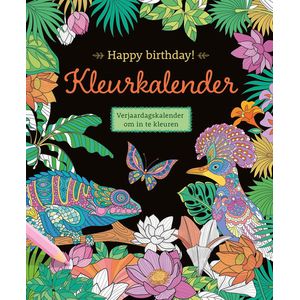 Kleurkalender - Happy Birthday! - Tropical - 25x31cm