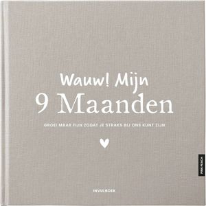 PINKPEACH - Mijn 9 Maanden Invulboek - Linnen - Taupe