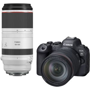 Canon EOS R6 Mark II systeemcamera + RF 24-105mm f/4.0L IS ISM + RF 100-500mm f/4.5-7.1L IS USM