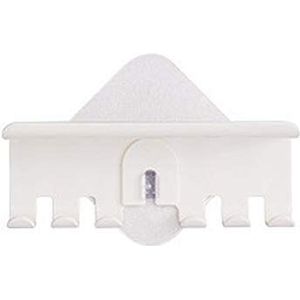 Tandenborstelhouder Wall Mount Magic Sticker Badkamer Family Tandenborstel Set wandstand Tandpasta Geplaatst Storage Holder Rack (Color : White)