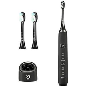 Borstel-modi Automatische elektrische tandenborstel IPX7 Waterdicht USB Oplaadbare Whitening Oral Health Care Best Gift (Color : Black)