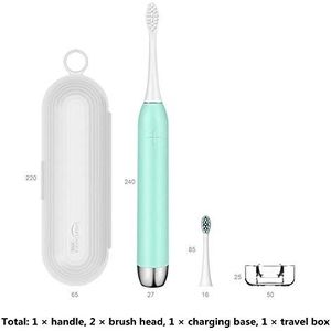 T12 Sonic Elektrische Tandenborstel Oplaadbare Adult IPX7 Waterdichte Elektrische Tandenborstel Ultrasone Whitening Tanden Vibrator Borstel (Color : L)