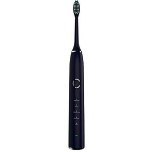 Ultrasone Sonic elektrische tandenborstel USB oplaadbare tandenborstels met 2 stks DUPONT Vervanging Tijdborstelhoofden Waterdicht (Color : Black toothbrush)