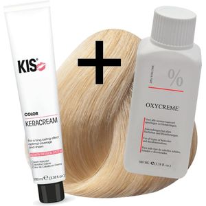 KIS haarverfset - 10N Extra lichtblond  - haarverf & waterstofperoxide