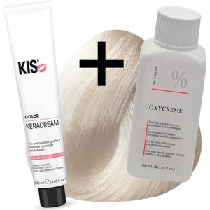KIS haarverfset - 10SP Super platinablond  - haarverf & waterstofperoxide