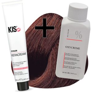 KIS haarverfset - 5KG Donker koper goudbruin  - haarverf & waterstofperoxide