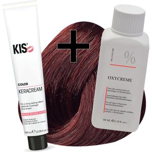 KIS haarverfset - 6R Rood  - haarverf & waterstofperoxide